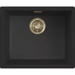   ELLECI LKZ10586GLD - Mosogatótálca Zen 105 K86 Black arany tartozékokkal