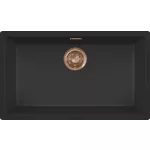 ELLECI LKZ13086BRZ - Mosogatótálca Zen 130 K86 Black bronz tartozékokkal