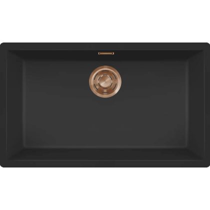   ELLECI LKZ13086BRZ - Mosogatótálca Zen 130 K86 Black bronz tartozékokkal