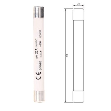 ELMARK 15PV25A KAPCSOLÓ BIZTOSÍTÉK 10X85 25A 1500VDC