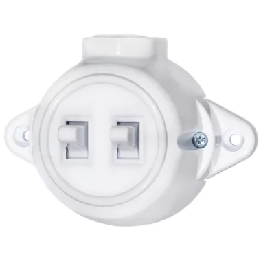 ELMARK 190199 ANTIK KÉT GOMBOS EGYIRÁNYÚ KAPCSOLÓ 10A 250V FEHÉR