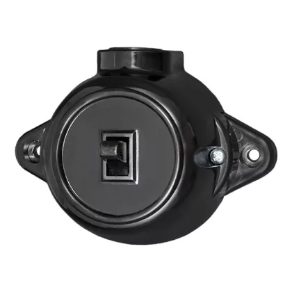 ELMARK 190205 ANTIK NYOMÓGOMB 10A 250V FEKETE ELMARK 190205 ANTIK NYOMÓGOMB 10A 250V FEKETE
