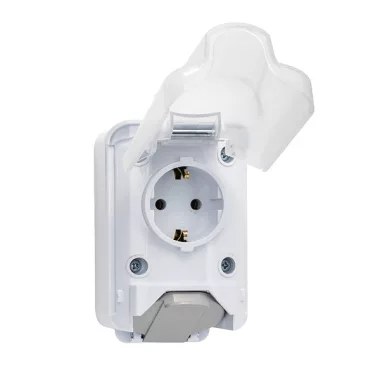 ELMARK 190213 NÉMET TÍPUSÚ DUGASZ 16 250V FEHÉR, IP44