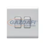   ELMARK 190803 "London" süllyesztett egypólusú kapcsoló, fehér, 2 kapcsoló, kicsi billenty