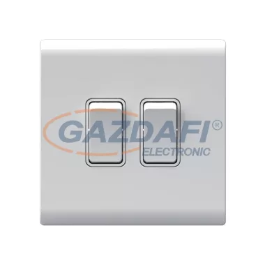 ELMARK 190803 "London" süllyesztett egypólusú kapcsoló, fehér, 2 kapcsoló, kicsi billenty