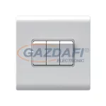   ELMARK 190806 "London" süllyesztett kétpólusú kapcsoló, fehér, 3 kapcsoló, kicsi billenty