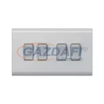  ELMARK 190809 "London" süllyesztett kétpólusú kapcsoló, fehér, 4 kapcsoló, kicsi billenty