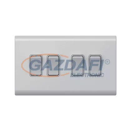   ELMARK 190809 "London" süllyesztett kétpólusú kapcsoló, fehér, 4 kapcsoló, kicsi billenty