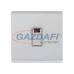   ELMARK 190826 "London" süllyesztett kétpólusú kapcsoló jelzfénnyel, kicsi billenty, fehér, 20AX, PC