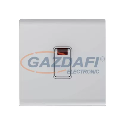   ELMARK 190826 "London" süllyesztett kétpólusú kapcsoló jelzfénnyel, kicsi billenty, fehér, 20AX, PC