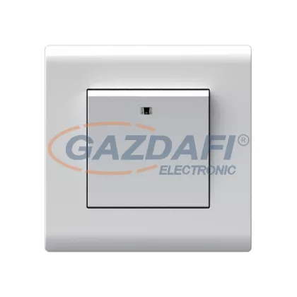   ELMARK 190828 "London" süllyesztett kétpólusú kapcsoló jelzfénnyel, nagy billenty, fehér, 20AX, PC