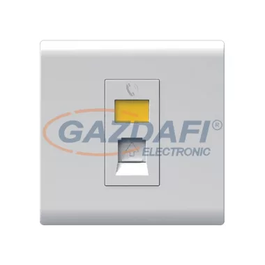 ELMARK 190849 "London" süllyesztett RJ11 telefon aljzat jelzfénnyel, fehér, 13A, PC