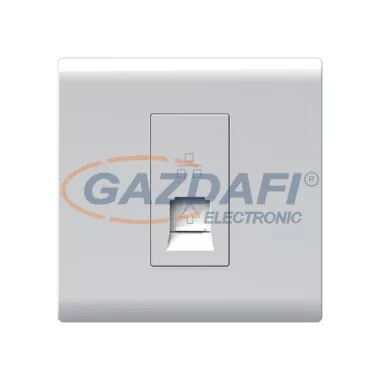 ELMARK 190855 "London" süllyesztett RJ45 informatikai aljzat, Cat6, fehér, 13A, PC