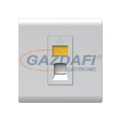  ELMARK 190857 "London" süllyesztett RJ45 informatikai aljzat jelzfénnyel, Cat6, fehér, 13A, PC