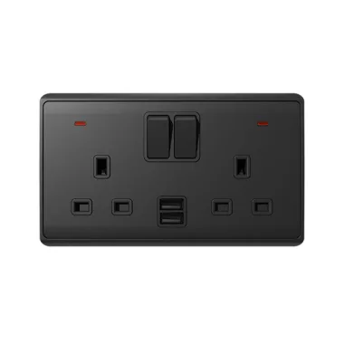 ELMARK 190882/A LONDON DUGASZALÓ 2P GOMBOS KAPCSOLÓ NEON+USB AN