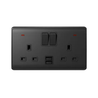  ELMARK 190882/A LONDON DUGASZALÓ 2P GOMBOS KAPCSOLÓ NEON+USB AN