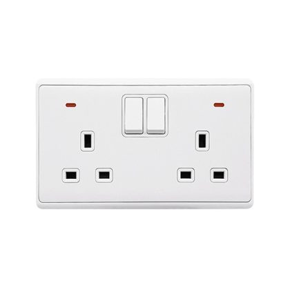   ELMARK 190888/WH LONDON KÉTSZÓRÓS DUGASZALJ 2P GOMBOS KAPCSOLÓVAL NEON WH