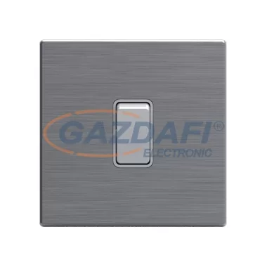 ELMARK 190901 "London" süllyesztett egypólusú kapcsoló, rozsdamentes acél, 1 kapcsoló, kicsi billenty