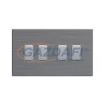   ELMARK 190908 "London" süllyesztett egypólusú kapcsoló, rozsdamentes acél, 4 kapcsoló, kicsi billenty