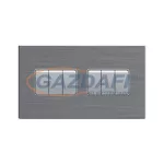   ELMARK 190911 "London" süllyesztett kétpólusú kapcsoló, rozsdamentes acél, 6 kapcsoló, kicsi billenty