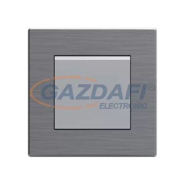 ELMARK 190913 "London" süllyesztett kétpólusú kapcsoló, rozsdamentes acél, 1 kapcsoló, nagy billenty