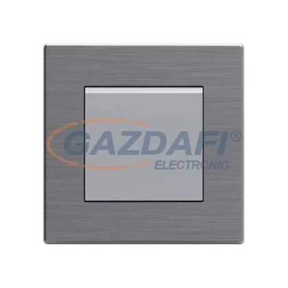   ELMARK 190913 "London" süllyesztett kétpólusú kapcsoló, rozsdamentes acél, 1 kapcsoló, nagy billenty