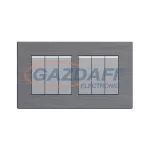   ELMARK 190921 "London" süllyesztett kétpólusú kapcsoló, rozsdamentes acél, 6 kapcsoló, nagy billenty