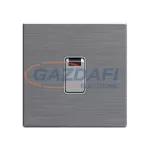   ELMARK 190926 "London" süllyesztett kétpólusú kapcsoló jelzfénnyel, kicsi billenty, 20AX, rozsdamentes acél