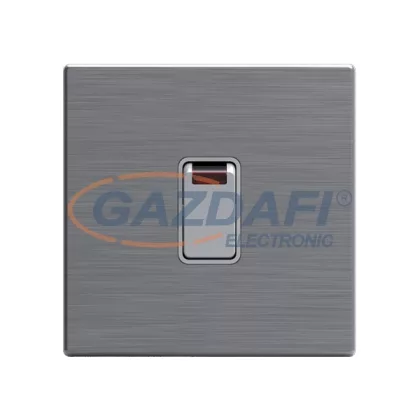   ELMARK 190926 "London" süllyesztett kétpólusú kapcsoló jelzfénnyel, kicsi billenty, 20AX, rozsdamentes acél