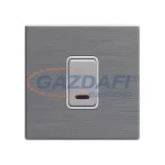   ELMARK 190929 "London" süllyesztett kétpólusú kapcsoló jelzfénnyel, 45A, rozsdamentes acél