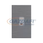   ELMARK 190930 "London" süllyesztett kétpólusú kapcsoló jelzfénnyel, 45A, rozsdamentes acél, függleges