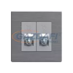   ELMARK 190946 "London" süllyesztett dupla SAT aljzat, rozsdamentes acél