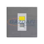   ELMARK 190949 "London" süllyesztett RJ11 telefon aljzat jelzfénnyel, 13A, rozsdamentes acél