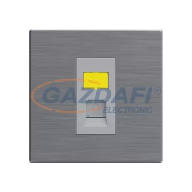 ELMARK 190957 "London" süllyesztett RJ45 informatikai aljzat jelzfénnyel, Cat6, 13A, rozsdamentes acél