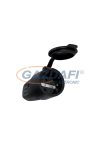 ELMARK 192122/BL Csapfedeles leng gumi dugalj 16A IP44 fekete