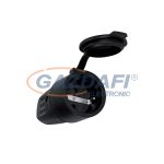   ELMARK 192122/BL Csapfedeles leng gumi dugalj 16A IP44 fekete