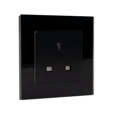 ELMARK 195024/BL UK TYPE SOCKET 13A GLASS FRAME BLACK ELMARK 195024/BL UK TYPE SOCKET 13A GLASS FRAME BLACK