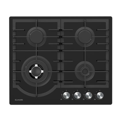 ELMARK 300072 RK EL-60GH096W GLASS GAS HOB WITH WOK 60CM