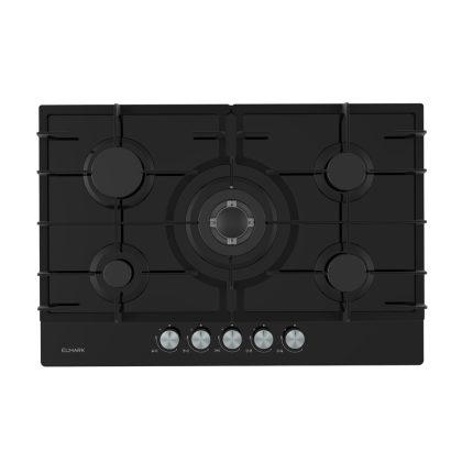 ELMARK 300073 RK EL-75GQ095 GLASS GAS HOB 75CM
