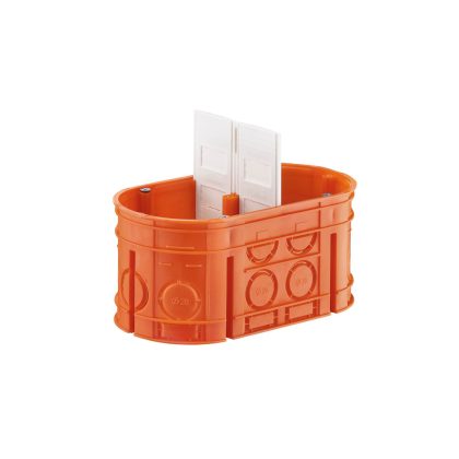   ELMARK 33160008 DOUBLE CONSOLE BOX FOR CONCRETE WITH SEPARATOR, HALOGEN FREE