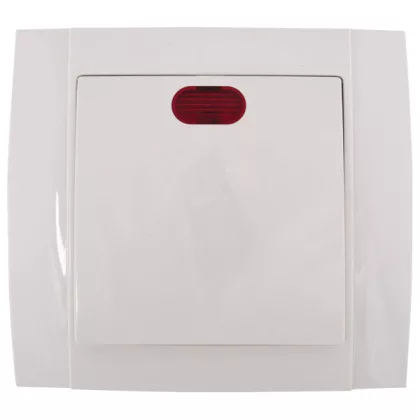   ELMARK 380605 HAKAN SR- 2501 1 WAY kapcsoló VILÁGGAL fehér