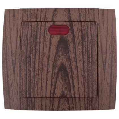   ELMARK 380608 HAKAN SR- 2501 EGY PÓLUSÚ KAPCSOLÓ JELZFÉNYES WENGE