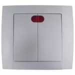   ELMARK 380706 HAKAN SR- 2502 CHANDELIER SWITCH SWITCH WITH INDICATOR LIGHT SILVER