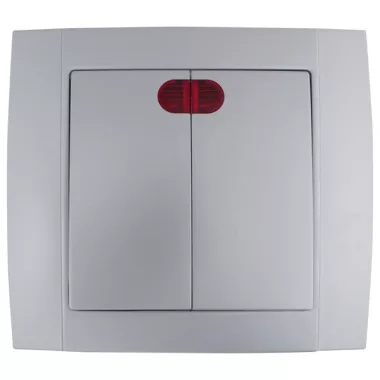 ELMARK 380706 HAKAN SR- 2502 CHANDELIER SWITCH SWITCH WITH INDICATOR LIGHT SILVER