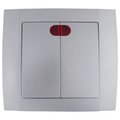   ELMARK 380706 HAKAN SR- 2502 CHANDELIER SWITCH SWITCH WITH INDICATOR LIGHT SILVER