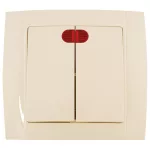   ELMARK 380707 HAKAN SR- 2502 CHANDELIER SWITCH SWITCH WITH INDICATOR LIGHT CREAM