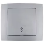   ELMARK 380712 HAKAN SR- 2510 1 GOMBOS 2 ÁRAMÚ KAPCSOLÓ EZÜST SZÜRKE