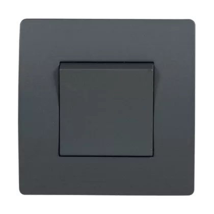   ELMARK 38073 BASIC TG115 1 GOMBOS KERESZTÚT KAPCSOLÓ GRAPHITE