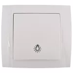   ELMARK 380821 HAKAN SR- 2514 PUSH SWITCH WITH LAMP INDICATOR WHITE