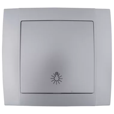 ELMARK 380822 HAKAN SR- 2514 PUSH BUTTON SWITCH WITH LAMP SIGNAL SILVER GRAY